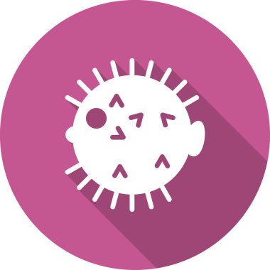 Kirpi balığı modern vektör simgesi