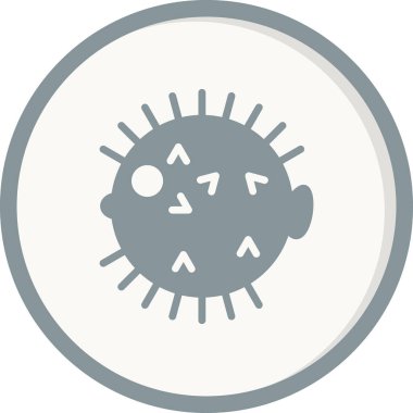 Kirpi balığı modern vektör simgesi