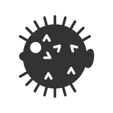 Kirpi balığı modern vektör simgesi