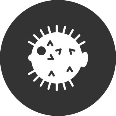 Kirpi balığı modern vektör simgesi