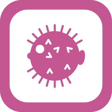 Kirpi balığı modern vektör simgesi