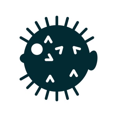 Kirpi balığı modern vektör simgesi