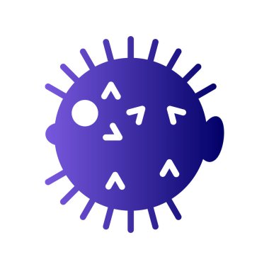 Kirpi balığı modern vektör simgesi