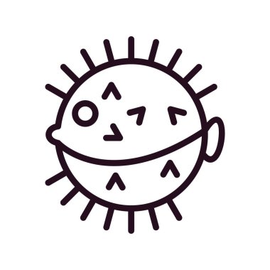 Kirpi balığı modern vektör simgesi