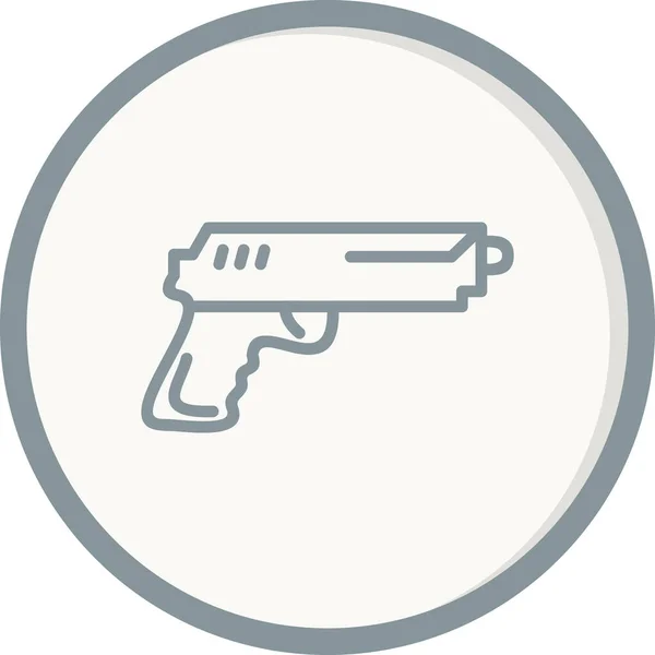 Bir Silah Simgesinin Vektör Illüstrasyonu — Stok Vektör