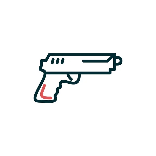 Vector Illustration Gun Icon — Stock Vector