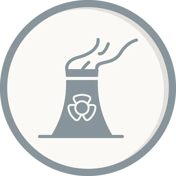 Vektor Ikon Jaderných Elektráren Tenká Čára Izolovaný Symbol Obrysu Ilustrace — Stockový vektor