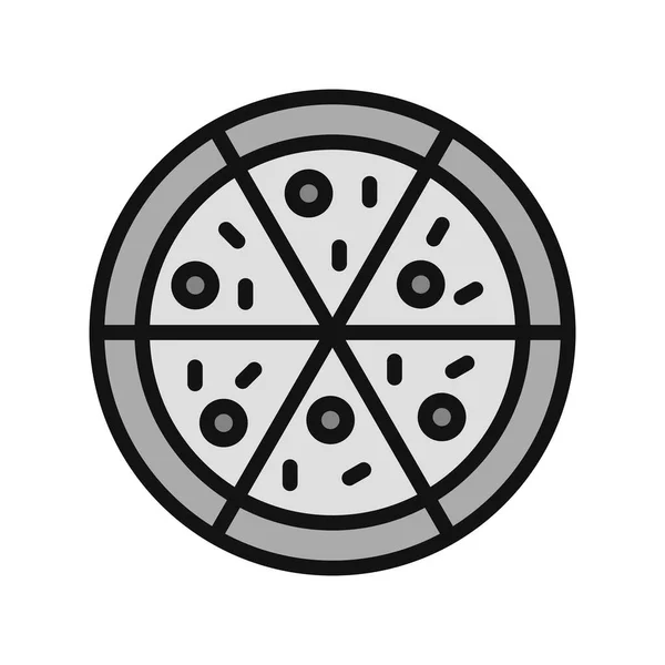 Pizza Ikon Vektor Illusztráció — Stock Vector