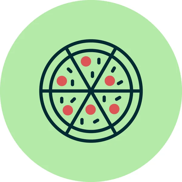 Vektor Illusztrációja Pizza Ikon — Stock Vector