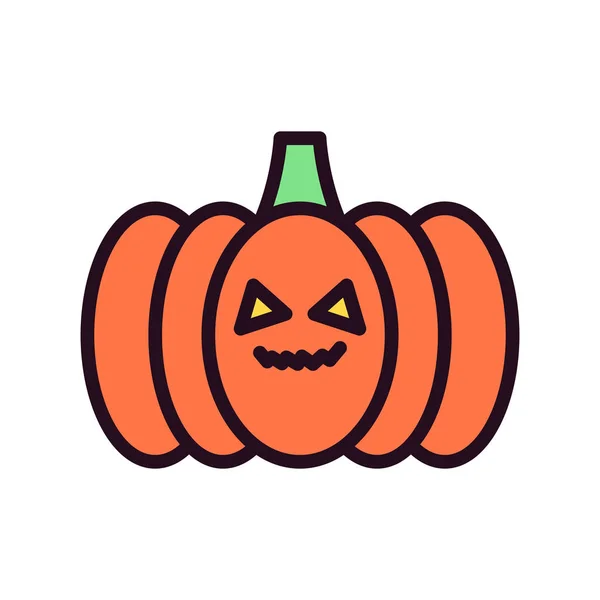 Halloween Ícone Abóbora Ilustração Vetorial — Vetor de Stock