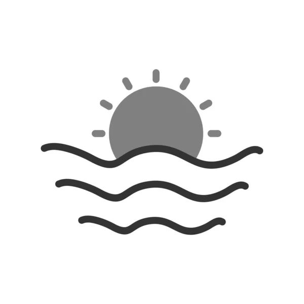 Sun Icon Vector Illustration Sunrise — Stok Vektör