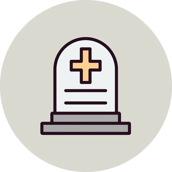 Gravestone Web Icon Simple Design Tombstone — Vettoriale Stock