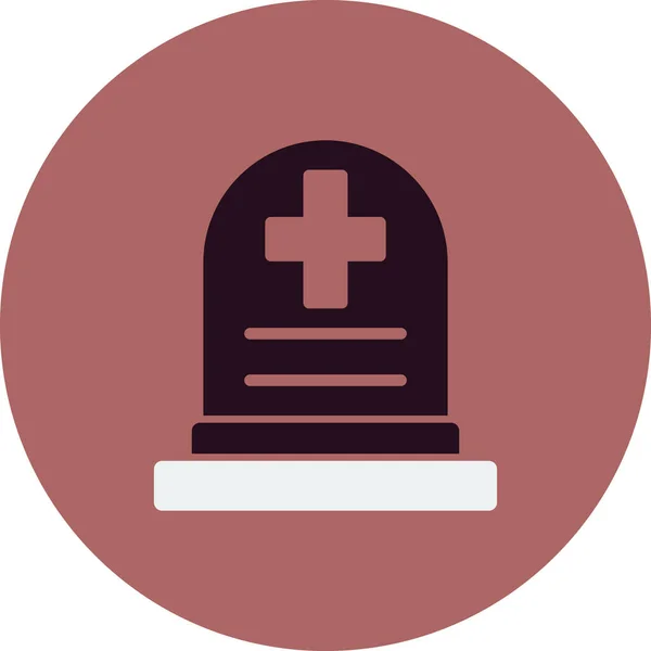 Gravestone Web Icon Simple Design Tombstone — Vettoriale Stock