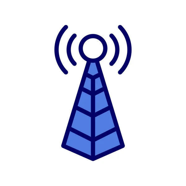 Antena Icono Web Ilustración Simple Torre — Vector de stock