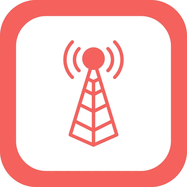 Antenna Web Icon Simple Illustration Tower — Stockvector