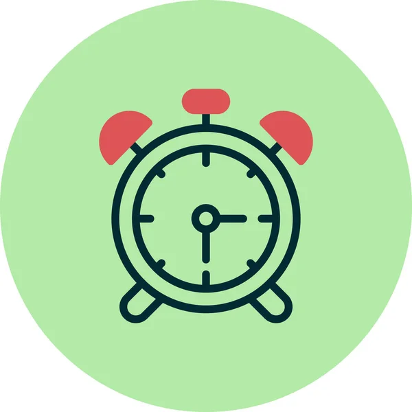 Alarm Clock Icon Outline Vector Illustration Pictogram — Image vectorielle