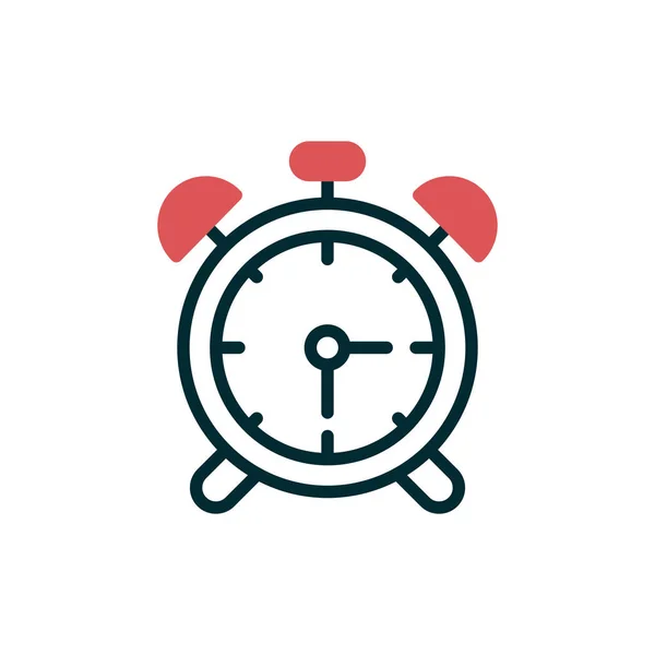 Alarm Clock Icon Outline Vector Illustration Pictogram —  Vetores de Stock
