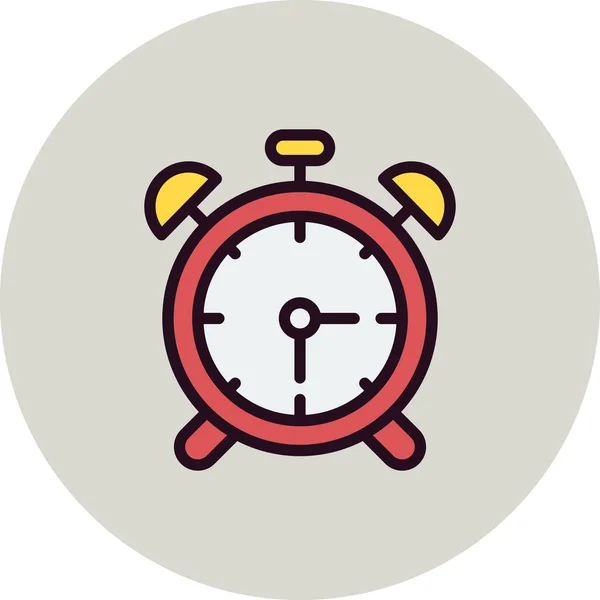Alarm Clock Icon Outline Vector Illustration Pictogram — ストックベクタ