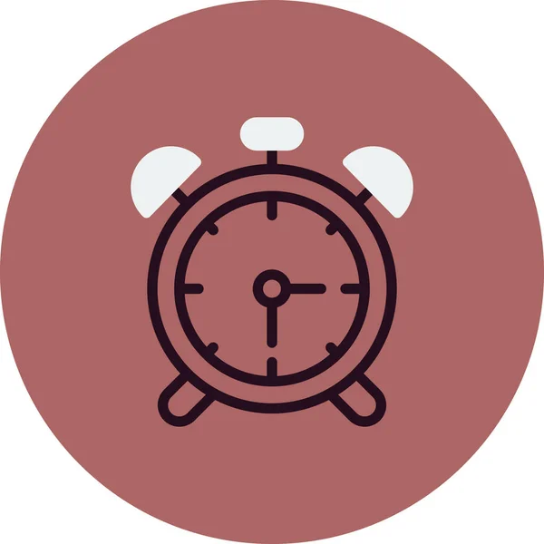 Alarm Clock Icon Outline Vector Illustration Pictogram — Stok Vektör