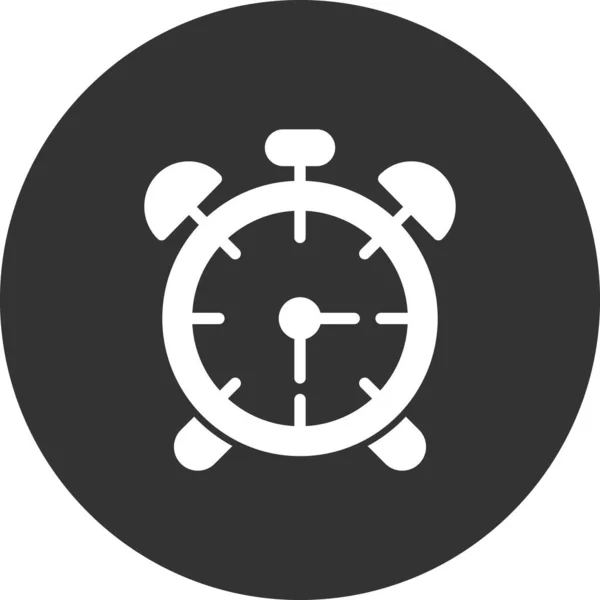 Alarm Clock Icon Outline Vector Illustration Pictogram — Stockvektor