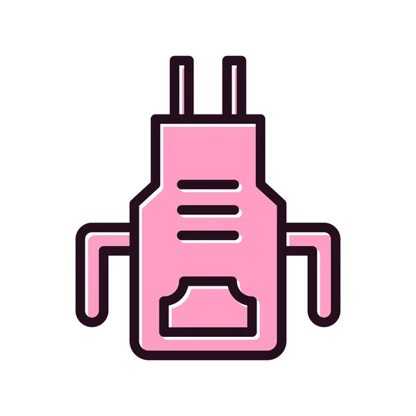 Kitchen Apron Icon Vector Illustration — ストックベクタ