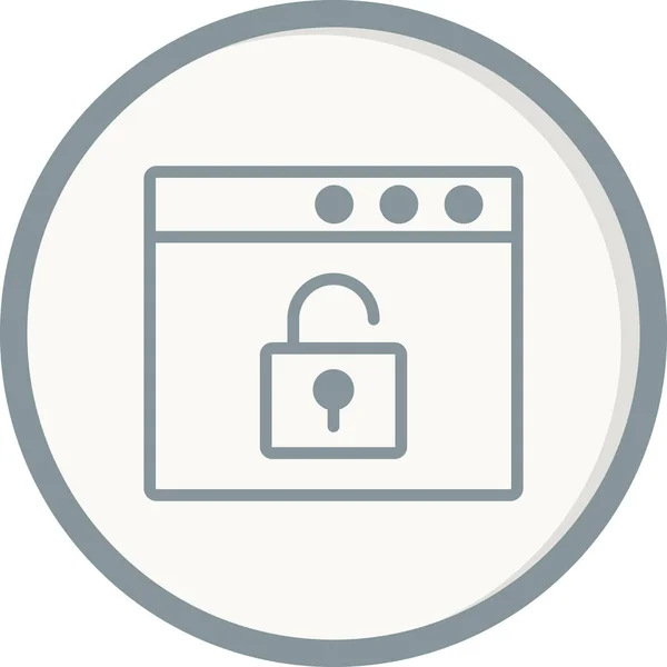 Seguridad Icono Web Ilustración Simple — Archivo Imágenes Vectoriales