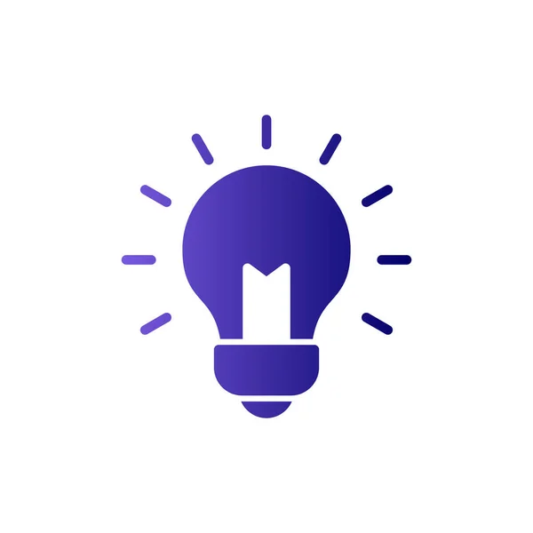 Idea Vector Icon Illustration Light Bulb Sign — Stock vektor