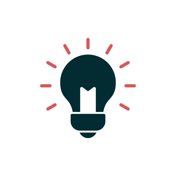 Idea Vector Icon Illustration Light Bulb Sign — Stock vektor