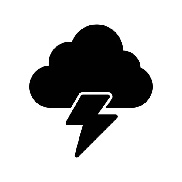 Unwetterzeichen Symbol Für Wolke Und Blitz — Stockvektor