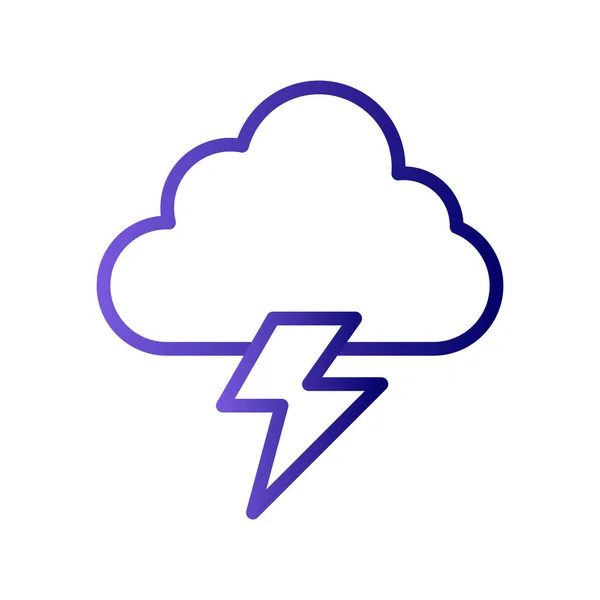 暴风雨天气信号 云与闪电图标 — 图库矢量图片