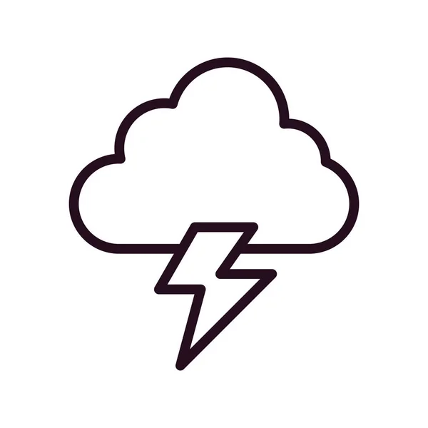 Метеорологический Знак Значок Облако Молния — стоковый вектор