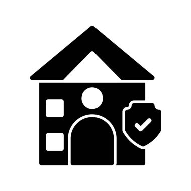 ev basit simgesi, vektör çizim