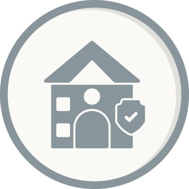 ev basit simgesi, vektör çizim