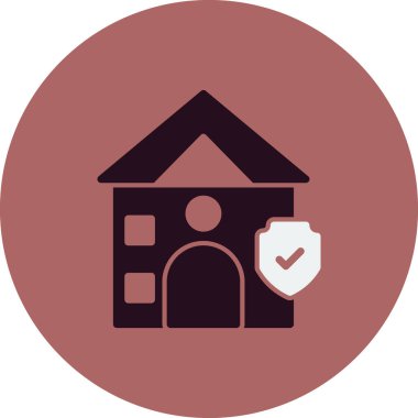 ev basit simgesi, vektör çizim