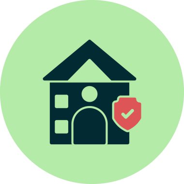 ev basit simgesi, vektör çizim