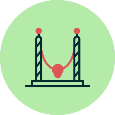 Tek oyun alanı simgesinin vektör illüstrasyonu