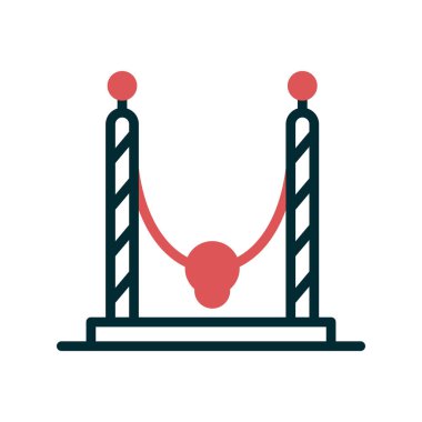 Beyaz arkaplanda izole edilmiş salıncak simgesi vektörü, ana hatlar biçiminde merdiven şeffaf işareti, çizgi ve doğrusal tasarım ögeleri