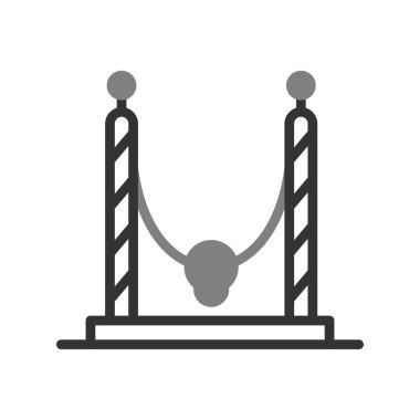 Web ve mobil uygulama tasarımınız için beyaz arkaplanda izole edilmiş köprü simgesi vektörü, salıncak logosu konsepti