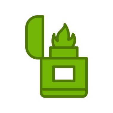 vector illustration of lighter linear icon 