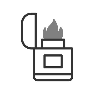 vector illustration of lighter linear icon 