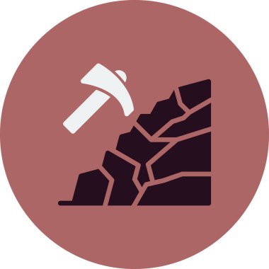 Madencilik. Web simgesi basit tasarım