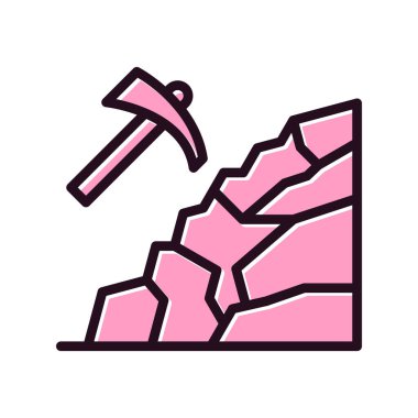 Madencilik. Web simgesi basit tasarım