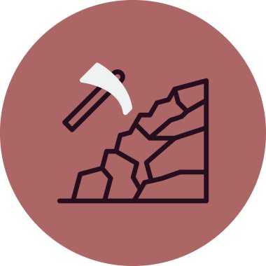 Madencilik. Web simgesi basit tasarım