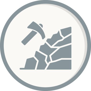 Madencilik. Web simgesi basit tasarım