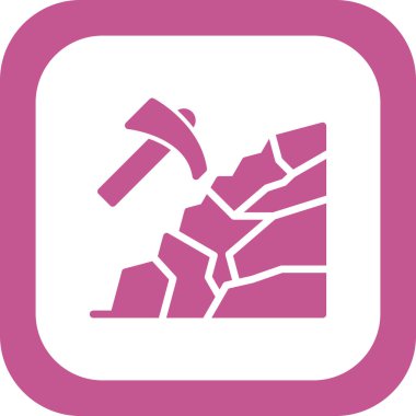 Madencilik. Web simgesi basit tasarım