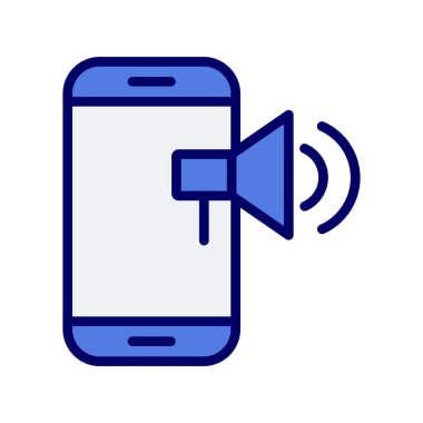 Cep telefonu simgesi, vektör illüstrasyonu 