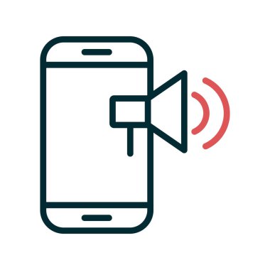 Cep telefonu simgesi, vektör illüstrasyonu 