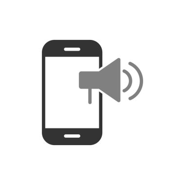 Cep telefonu simgesi, vektör illüstrasyonu 