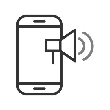 Cep telefonu simgesi, vektör illüstrasyonu 