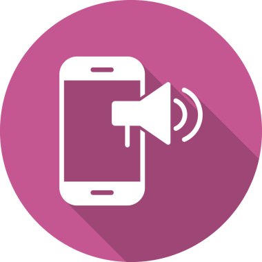 Cep telefonu simgesi, vektör illüstrasyonu 